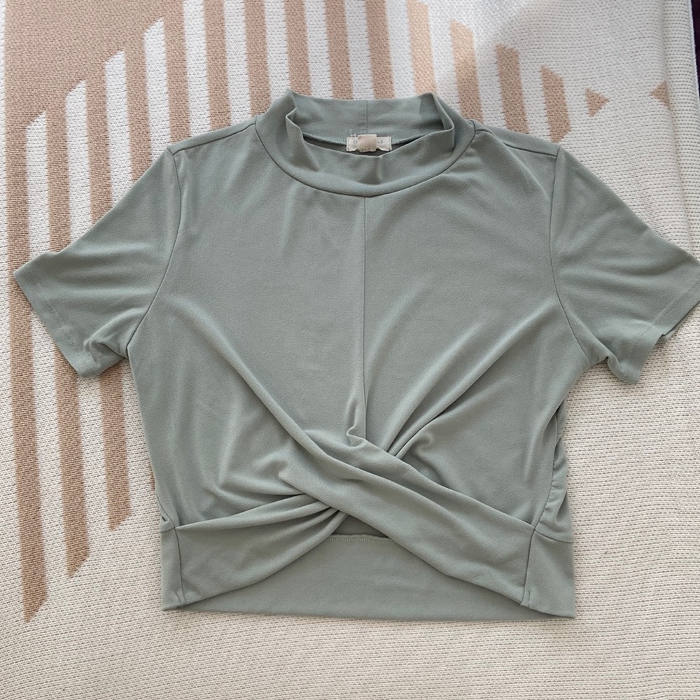 Mint green crop top